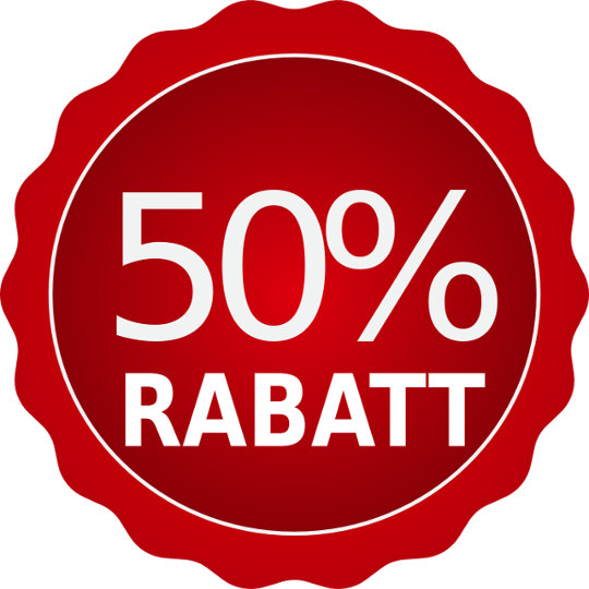 50% Rabatt